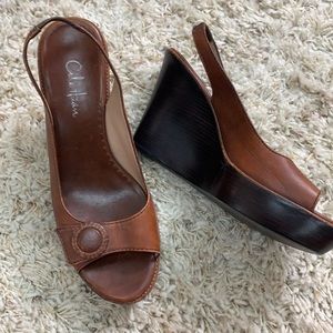 Cole Haan Leather Wedge 9.5 EUC